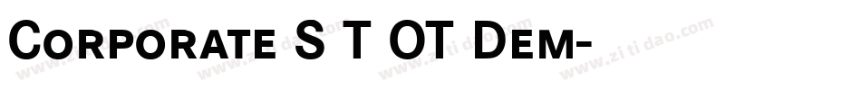 Corporate S T OT Dem字体转换